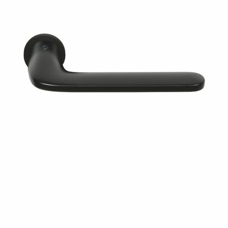 Maniglia Roboquattro ID41 RSB/0 Colombo Design per porta, rosetta Zero evolution, senza bocchetta, finitura Neromat