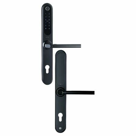 Maniglia Smart Arrone AR4750 Hoppe per porta, dimensione 314x43x24 mm, interasse 85 mm, spessore porta 35-70 mm, Acciaio Inox finitura Nero intenso Ral 9005