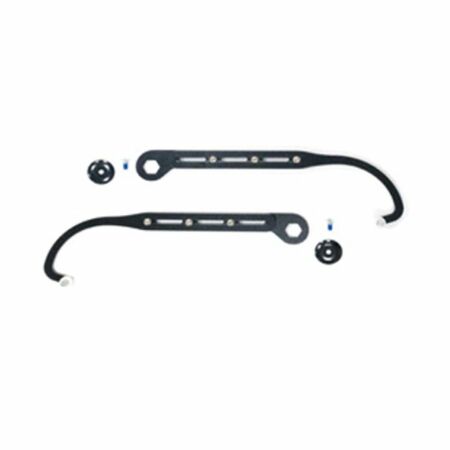 Kit leve Serie 4 Antamatic Sir per persiane a doppia anta battente, bandella piana, Acciaio finitura Nero Opaco
