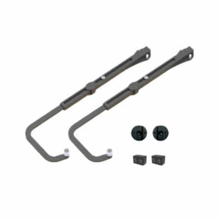 Kit leve Serie 4 Antamatic Sir per persiane a doppia anta battente, bandella zancata, Acciaio finitura Nero Opaco