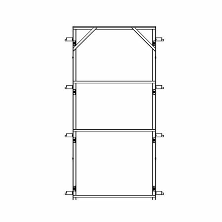 Falsotelaio Standard Torterolo per portoncino blindato, dimensioni 850x2100 mm, Acciaio finitura Zincato