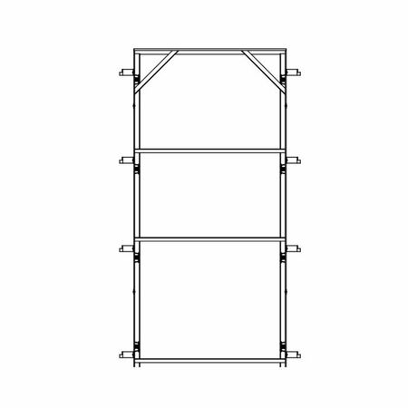 Falsotelaio Standard Torterolo per portoncino blindato, dimensioni 800x2100 mm, Acciaio finitura Zincato