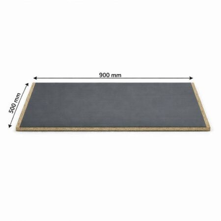 Fondino in legno per Legrabox, larghezza 900 mm, profondità 500 mm, spessore 16 mm, bordato e preforato, finitura Grigio Diamante