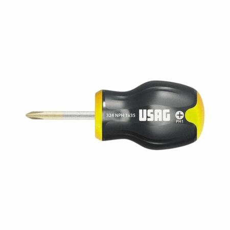 Cacciavite a croce 324 NPH Usag per vite Phillips 2, lunghezza lama 35 mm, finitura Zincato e Cromato