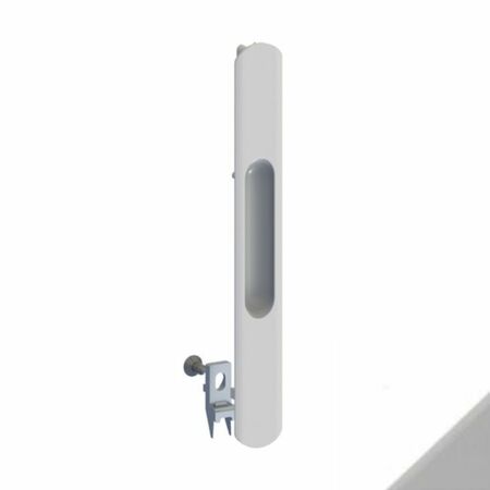 Maniglia incasso Brio 06011 Giesse per serramento scorrevole, arrotondata, foro 195x26x11,6 mm, Zama finitura Argento