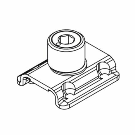 Nottolino da infilare 01394 Giesse, per serramento in alluminio, registrabile, diametro 10,3 mm, altezza 8 mm, Inox finitura Grezzo