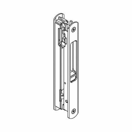 Maniglia incasso Pratika Duo 03353 Giesse per finestra scorrevole, chiusura manuale, dimensione foro 187x19 mm, Alluminio finitura Bianco