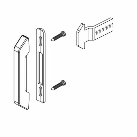 Kit aggancio Pratika Nada 03069 Giesse, per finestra scorrevole, lunghezza nasello 32 mm, Acciaio e Zama finitura Neutra