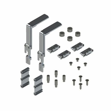 Chiusura perimetrale 02197K Giesse per finestra a bilico, profilo CU e Allco5, materiale Acciaio e Zama finitura Silver