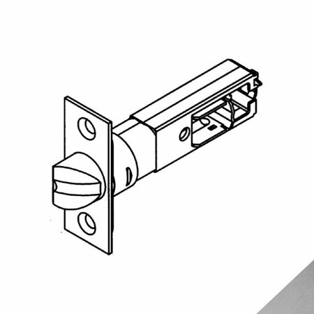 Scrocco tubolare LTB 60 Meroni per maniglia AirDoor, bordo quadro, entrata 60 mm, Acciaio finitura Inox