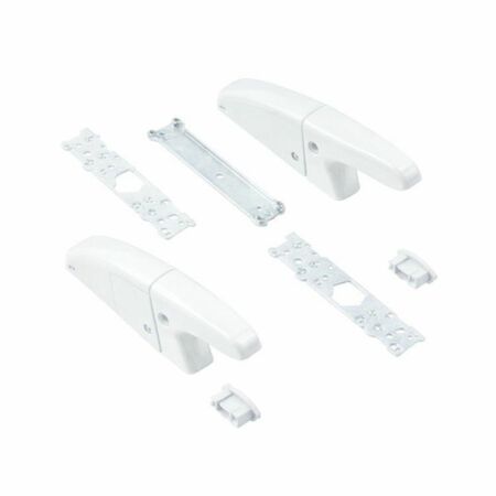 Kit Supporti verticali ambidestri Bernini Savio 6000.702 per antipanico, versione a leva, 2 punti di chiusura, finitura Bianco Antibatterico