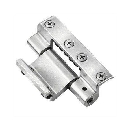 Cerniera a pettine Morsa+ 1122.201 Savio per aperture interne/esterne, altezza 92,5 mm, Alluminio finitura Pvd X Inox Satinato