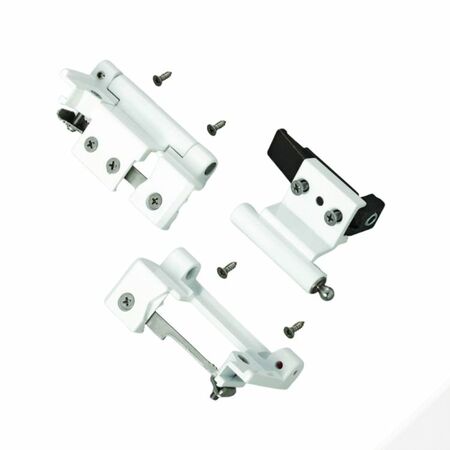 Kit Cerniere da agganciare Savio 1246.739, per anta affiancata a Ribantatre profilo All.co 5, finitura Bianco