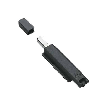 Terminale 1485.2 Savio per asta in nylon, puntale diametro 8 mm, regolabile, Acciaio e Nylon finitura Nero