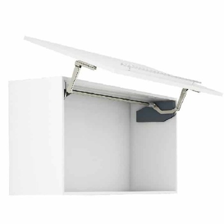 Guarnitura Free swing S5sw Kessebohmer per anta basculante, altezza anta 500-670 mm, peso 4,5-10 kg, finitura Nichelato