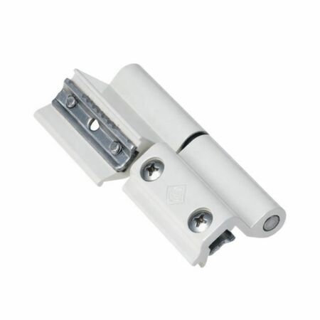 Cerniera Top Rapid Master 9217.33 per terza anta finestra, aggancio rapido, profili CU, Alluminio finitura Bianco Opaco