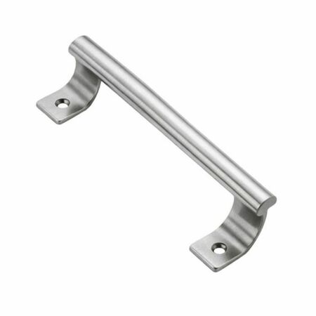 Maniglia a traino 2080 Savio per ante scorrevoli, dimensione 196x51 mm, Alluminio finitura PVD X Inox Satinato