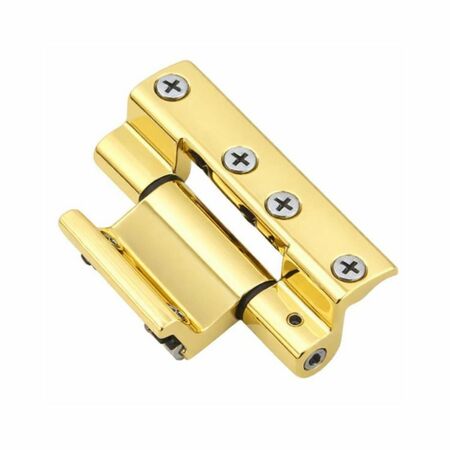 Cerniera a pettine Morsa+ 1122.201 Savio per aperture interne/esterne, altezza 92,5 mm, Alluminio finitura Pvd H Oro Lucido