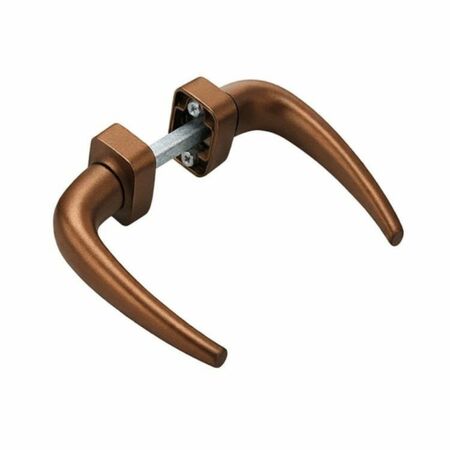 Maniglia doppia Manon Savio 874.31 per porta, rosetta rettangolare 30x60 mm, Zama finitura Bronzo Verniciato