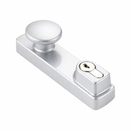 Comando esterno Savio 6000.880 per maniglione a 1 punto di chiusura, con pomolo, cilindro europeo, finitura Argento