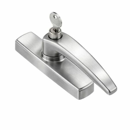 Cremonese Manon Savio 873.780(754) per anta ribalta, interasse 84,5-98 mm, con chiave, dimensioni 32x129 mm, finitura PVD X Inox Satinato