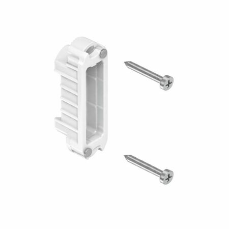 Contropiastra Koblenz per mostrina serratura magentica Spinoff, dimensioni 16x55,4x14,8 mm, finitura Bianco