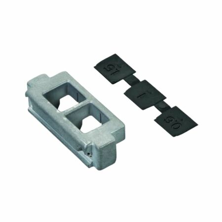 Ferrogliera doppia registrabile 1414.1W Savio per anta ribalta Ribanta 5, dimensioni 48,5x20,6x13 mm, Zama finitura Zincata