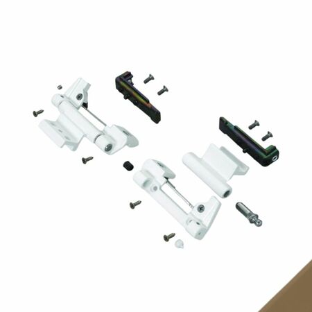 Kit Cerniere da agganciare Ribantatre 3150.830 Savio per anta affiancata, profilo CU, Zama e Alluminio finitura Bronzo Verniciato
