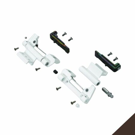 Kit Cerniere da agganciare Ribantatre 3150.830 Savio per anta affiancata, profilo CU, Zama e Alluminio finitura Caffe