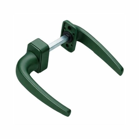 Maniglia doppia ribassata Manon Savio 874.32 per porta, rosetta rettangolare 30x60 mm, Zama finitura Verde Muschio