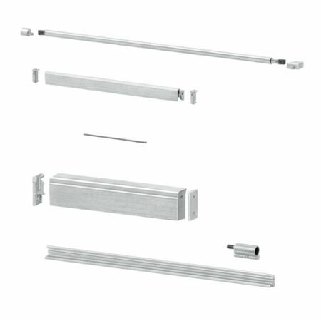 Guide e coperture 2406/1100 Savio per Slideart TS, lunghezza da 700 a 1100 mm, Alluminio e Zama finitura Grezzo