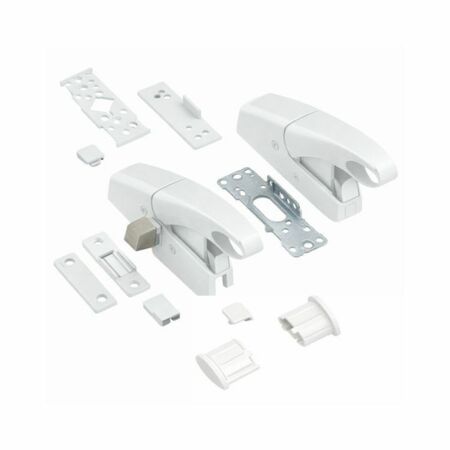 Kit supporti ambidestri Juvarra Savio 6010.703 per antipanico, versione a leva, 3 punti di chiusura, finitura Bianco Antibatterico