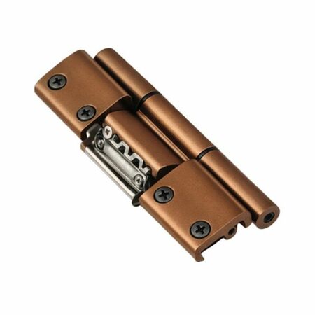 Cerniera a 3 ali premontata Morsa+ Savio 1122.81 per profilo R40, portata 90-100 Kg, finitura Bronzo Verniciato