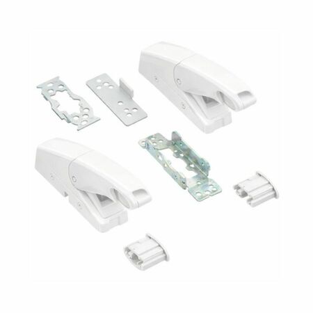 Kit supporti verticali ambidestri Juvarra Savio 6010.702 per antipanico, versione a leva, 2 punti di chiusura, finitura Bianco Antibatterico