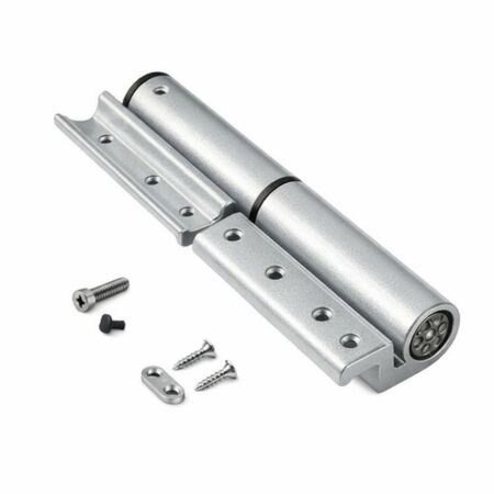 Cerniera chiudiporta a 2 ali Reklo 1190L/28 Savio, soluzione 2 in 1, preassemblata Sinistra, finitura Argento Verniciato
