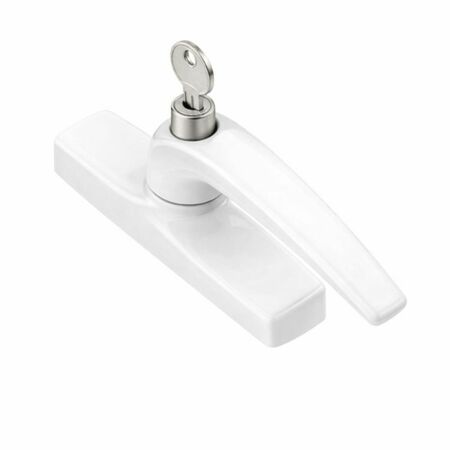 Cremonese Manon Savio 873.780 per anta ribalta, interasse 84,5-98 mm, con chiave, dimensioni 32x129 mm, finitura Bianco