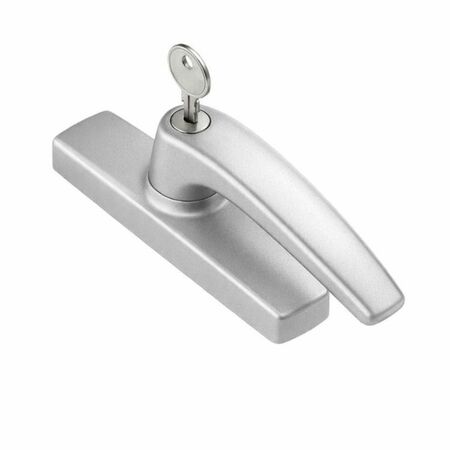 Cremonese Manon Savio 873.783 per anta ribalta Sinistra, interasse 92-104 mm, con chiave, manovra logica e microventilazione, finitura Argento Verniciato