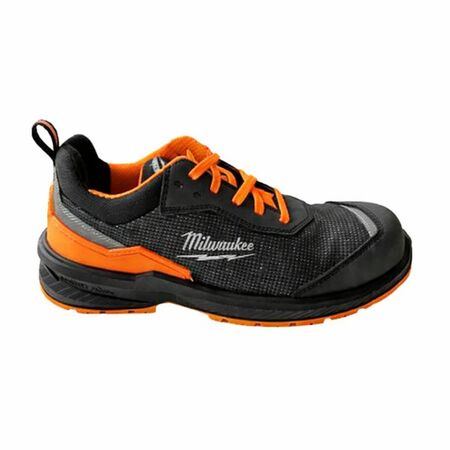 Scarpa antinfortunistica Milwaukee Flextred HI VIS Low S1PS ESD FO SR, bassa in tessuto, numero 44, colore Nero e Arancione