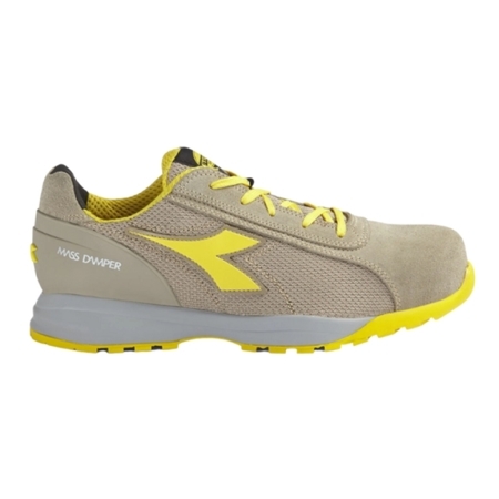 Scarpa antinfortunistica Diadora Glove MDS Text Low S1P HRO SRC 181136, bassa in pelle scamosciata, numero 41, colore Grigio Roccia Lunare