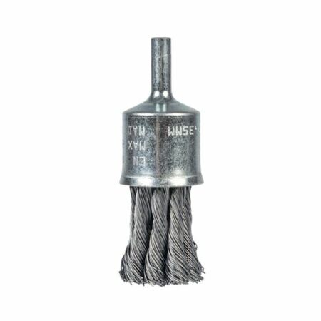 Pennello per smerigliatrice diritta Milwaukee Knot End Brush, filo intrecciato, attacco S6 dimensioni 22x28x72 mm, materiale filo Acciaio
