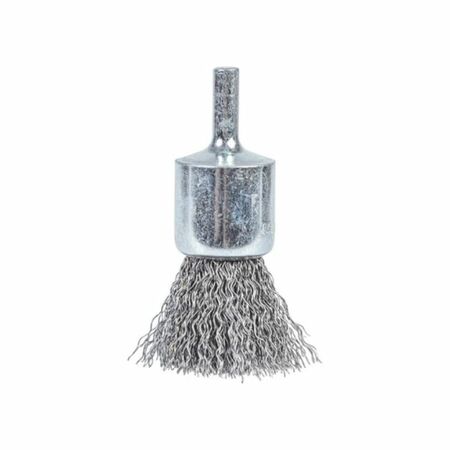 Pennello per smerigliatrice diritta End Brush Milwaukee, filo ondulato, attacco S6 dimensioni 22x25x68 mm, materiale Acciaio