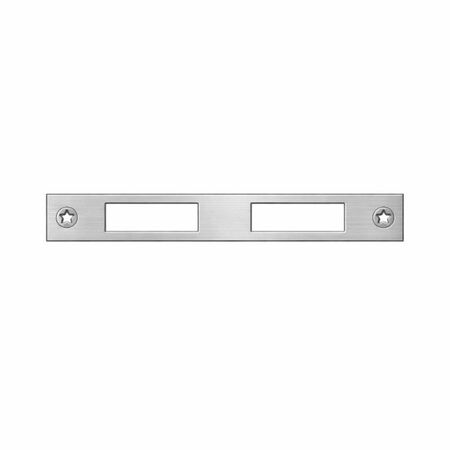 Contropiastra piana 02216X Omec per serratura, dimensione 160x22 mm, spessore 2,5 mm, materiale Acciaio Inox