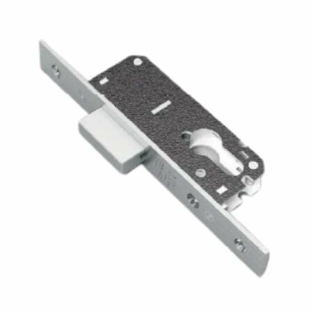 Serratura da infilare 1301 Omec per montante, entrata 25 mm, solo mandata, frontale 170x22 mm, finitura Acciaio Inox