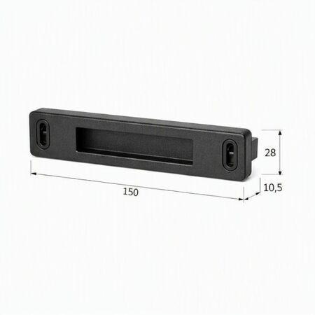 Contropiastra 03781N Omec per serratura, profilo R40 o R50, materiale Nylon finitura Nero