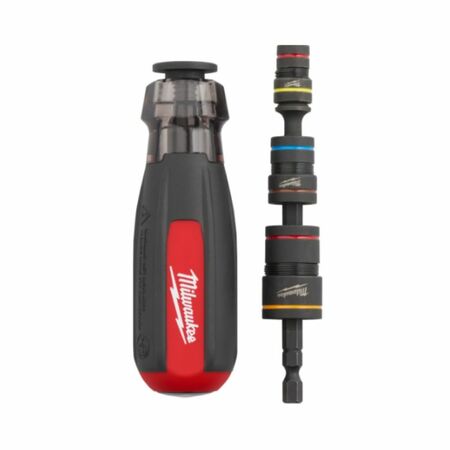 Giravite a bussola Shockwave Impact Multi-Nut Driver Milwaukee 6 in 1, magnetico, 3 bussole doppia faccia 7-17 mm