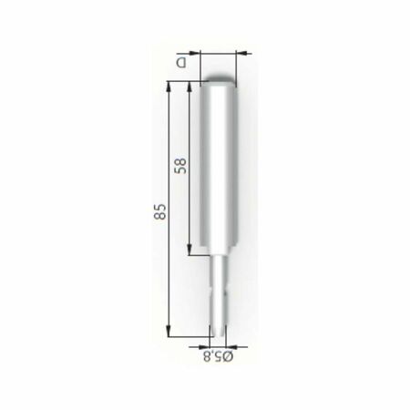 Puntale antisega 067D10 Omec per asta interna, diametro 10 mm, Acciaio Cementato finitura Zincato
