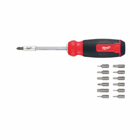 Giravite multiuso Torx Multi-Bit Screwdriver Milwaukee 14 in 1 con cricchetto, inserti intercambiabili, attacco 1/4