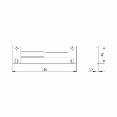 Contropiastra 04067N Omec per serratura, profilo NC40, materiale Nylon finitura Nero