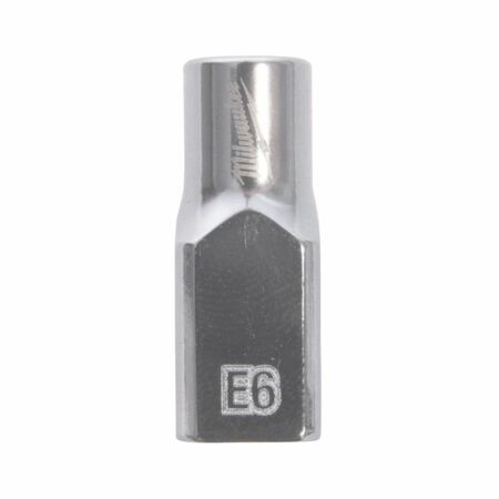 Chiave a bussola a mano E-TORX E6 Milwaukee 4932498848 da 1/4 per serraggio esterno, attacco quadro, materiale Acciaio