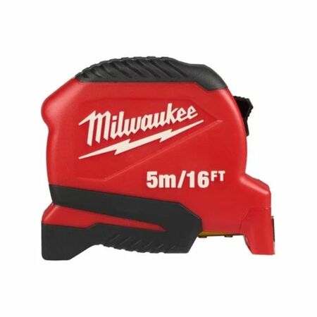Flessometro Compact Gen 2 Milwaukee, nastro rinforzato, larghezza lama 25 mm, lunghezza 5000 mm-16 piedi